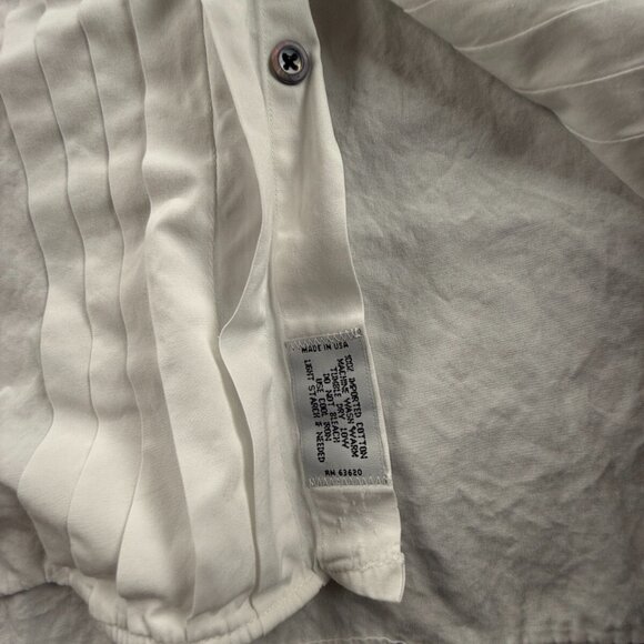 VTG Gitman Bros Tuxedo Shirt Men 16.5 37 Tall White Formal Dress Shirt USA Made - Picture 12 of 16
